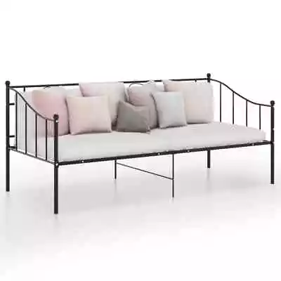 Sofa Bed Frame Black White & Grey Metal 90x200 Cm • £108.99