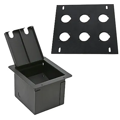 Elite Core Recessed Audio Stage Floor Box With 6 D Holes Punched Plate • $99.98