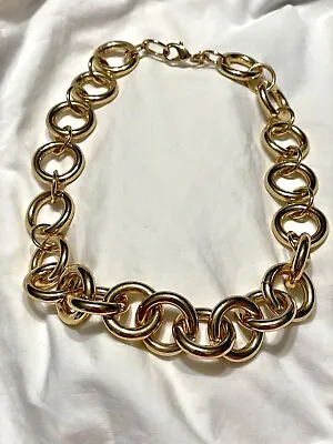 J CREW Gold Toned Chunky Chain Link Necklace • $21.49