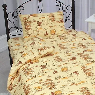 Winnie The Pooh Classic Pooh 3 Piece Duvet Cover Set Pillowcase Sheet Duvet Cove • $64.29