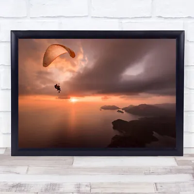 Han Glider Hang-gliding Sport Sports Fly Flying Flight Parachute Wall Art Print • $29.83