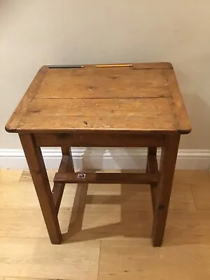 £24.99 • Buy Vintage Wooden School Desk With Hinged Lid