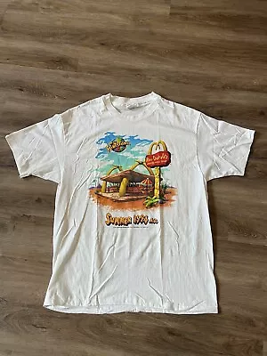 Vintage 1994 McDonalds The Flintstones Promo T Shirt Adult XL White Mens • $29.74