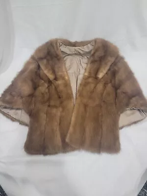 Beautiful 1960's Beige Mink Stole. Perfect Condition Medium To Large Size.  • $30