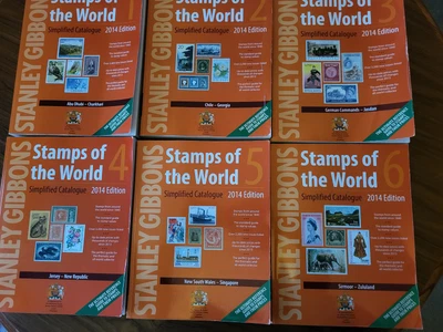 £100 • Buy 2014 Stanley Gibbons Stamps Of The World Simplified Catalogue Full Set Of 6 A-z 