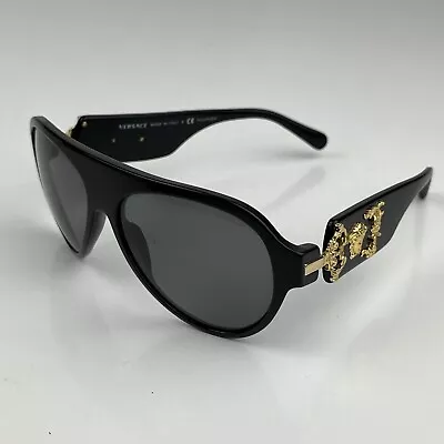 VERSACE MOD.4323 GB1/81 MEDUSA POLARIZED Gloss Black/ Gold AUTHENTIC VE4323 • $54.99