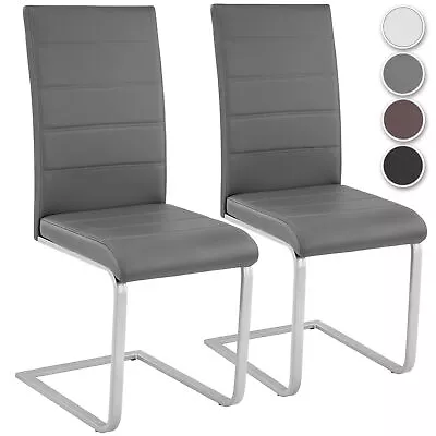 Dining Room Chairs Table Set Kitchen Faux Leather Seats Upholstered Modern USED • £59.99