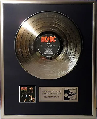 AC/DC - Live Collage Mit  Goldene Schallplatte • £103.63