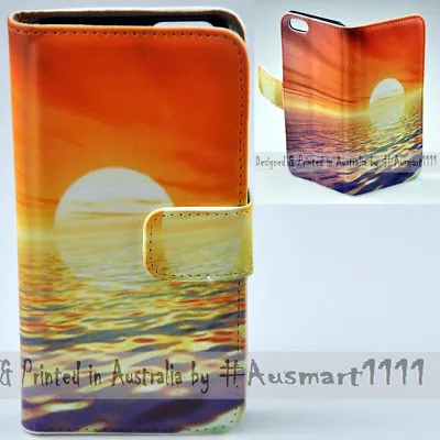 For Samsung Galaxy Series Sea Sunset Print Theme Wallet Mobile Phone Case Cover • $13.98