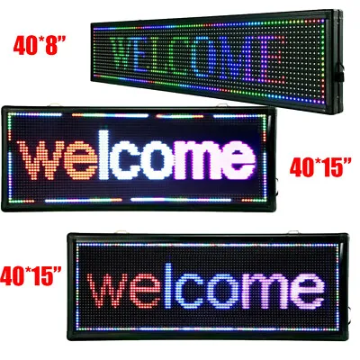 40 Inchx15 Inch LED Sign Programmable LED Scrolling Message Board Banner 3-Color • $76