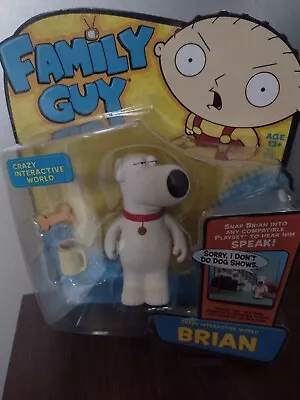 Brian Griffin Family Guy Figure Crazy Interactive World Playmates Toys 2011 New • £18