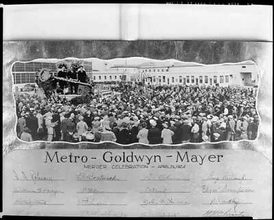 Metro Goldwyn Mayer MGM 1924 Merger Celebration Rare Vintage 8x10 Dupe Negative • $79.99