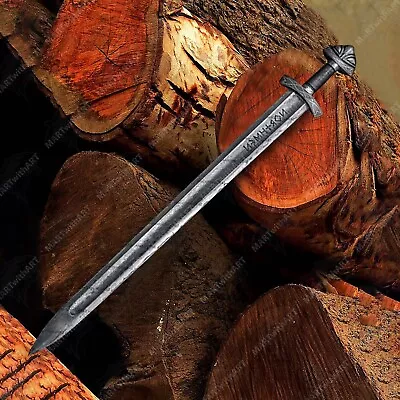 Hand Forged Damascus Steel Viking Sword Sharp / Battle Ready Medieval Sword GIFT • $155