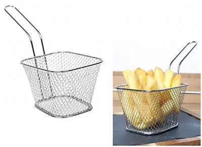 £14.99 • Buy Stainless Steel Mini Chip Serving Basket Snack Food Fries Basket Kitchen