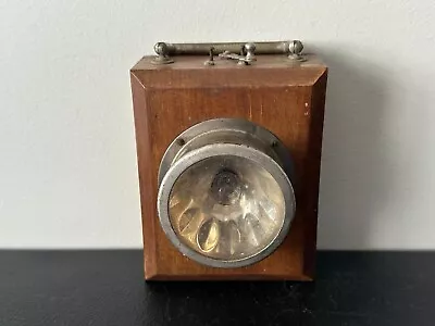 Antique Vintage -  FRANCO  Wood Oak Flashlight Light Lamp German Germany • $27.10