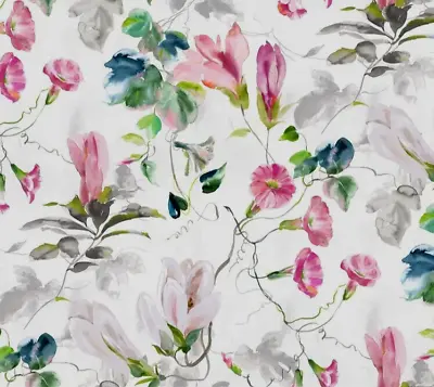 DESIGNERS GUILD CURTAIN FABRIC Japonese Magnolia 1.5 METRES FUCHSIA  100% COTTON • $78.29