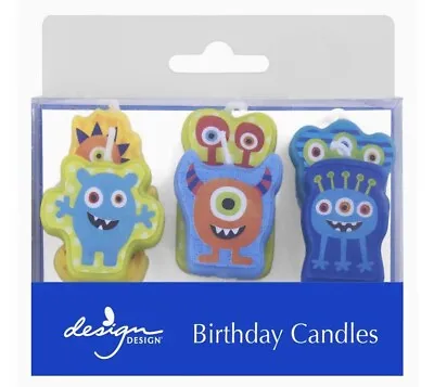 Jam Paper Specialty Birthday Candles--Silly Monsters 6 Candles/Pack • $4.50