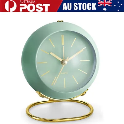 Retro Silent Analog Alarm Clock Cute Bedside Desktop Table Clock W/ Night Light • $16.89