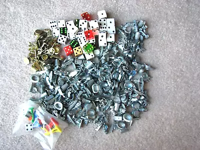 Large Lot Of Monopoly Tokens Dice Golden • $19.99