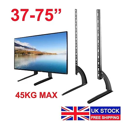 Universal Top TV Table Stand Leg Mount LED LCD Flat Screen 37-75 Inch TV Bracket • £13.75