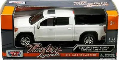 2019 GMC Sierra 1500 SLT Crew Cab - White (Timeless Legends) Diecast 1:24 Scale • $40.99