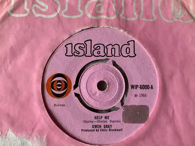 £75 • Buy Owen Gray, Help Me 7  Vinyl, 1966