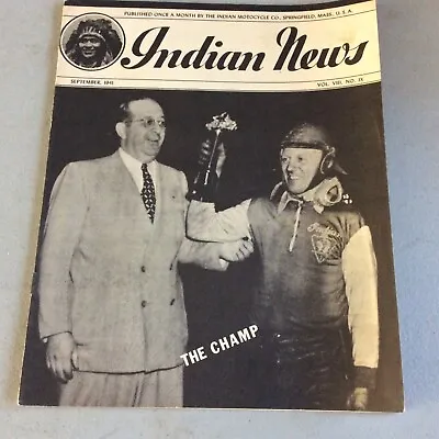 Vintage Nov.-Dec.  1944   Indian Motorcycle News Magazine Very Good Condition  • $19.95