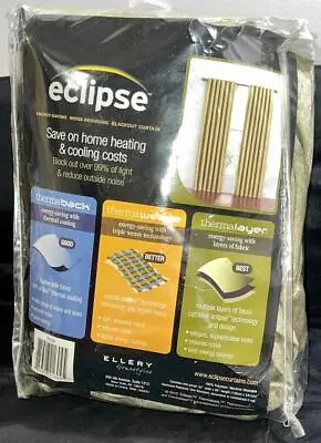 Eclipse Noise Reducing Blackout Window Curtain Panel Neutral Color 52  X 95  • $4.95