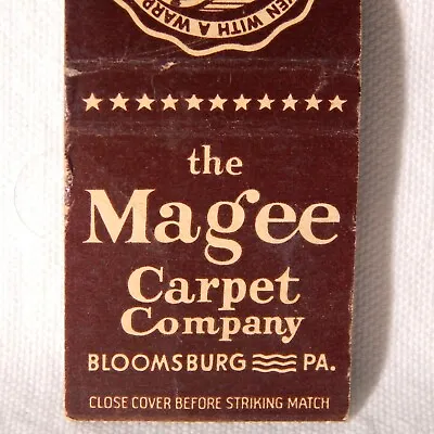 Matchbook Magee Carpet Company  20 Strike Front Strike • $6.95