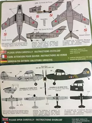 Airfix Mikoyan-Gurevich MiG-15 & Birdog 1/72 Aircraft Model Kits Joblot 19/4 • $27.65