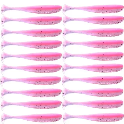 20 Soft Plastic Fishing Lures 70mm Paddle TAIL FLATHEAD Bream Bass Cod Lure • $6.99