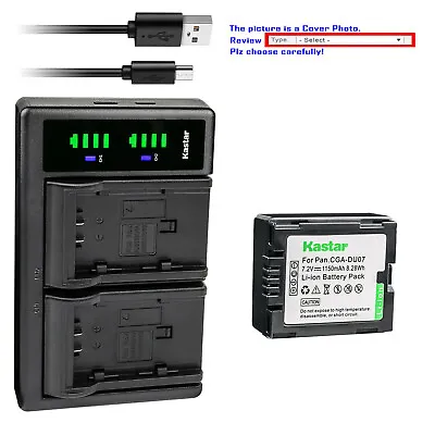Kastar Battery LTD2 Charger For Panasonic CGR-DU07 CGA-DU07 & PV-GS19 PV-GS29 • $23.99