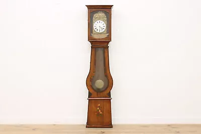 French Antique Painted Tall Case Grandfather Morbier Clock #36803 • $2450