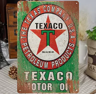 Texaco Petroleum Products Vintage Novelty Metal Sign 12  X 8  Wall Art • $8.89