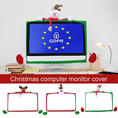 Christmas Computer Monitor Cover Protective Flat Screen Dust Elastic Cover • $13.13
