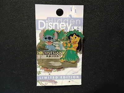 Disney Wdw Hidden Disney Polynesian Resort Lilo And Stitch Pin On Card Le 2500 • $53.99
