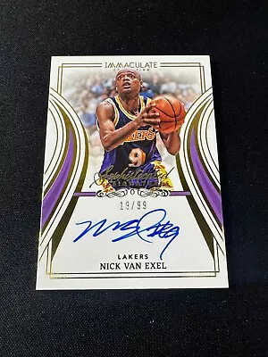 2022-23  Immaculate Collection  Nick Van Exel Sophisticated Signature #/99 • $34.99