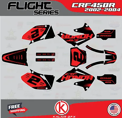 Graphics Kit For Honda CRF450R (2002-2004) Flight - BLACK • $126.99