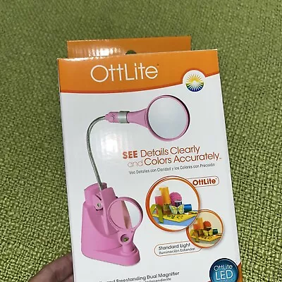 OttLite Dual LED Clip & Freestanding Magnifier Craft Light Hobby Portable Travel • $32.76