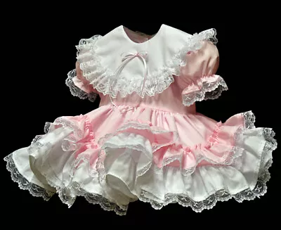 Sissy Girl Maid Pink Mini Dress Cosplay Costume Tailor-made • $25.65