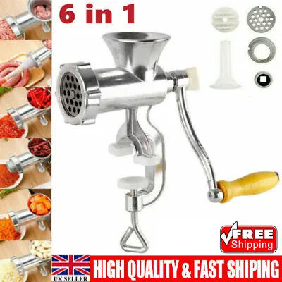£10.99 • Buy UK Food Manual Rotary Meat Grinder Mincer Machine Aluminium Alloy Sausage Maker