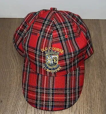 VTG St Andrews Snapback Cap Hat Red Tartan Scottish Plaid Old Course PGA Golf • $24.95