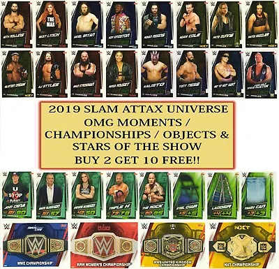 £0.99 • Buy 2019 WWE Slam Attax UNIVERSE - Championships Stars Objects OMG Moments