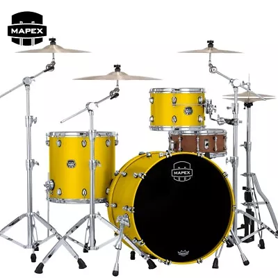 Mapex Saturn Evolution Hybrid Powerhouse Rock 3PC Shell Pack Tucsan Yellow • $2359