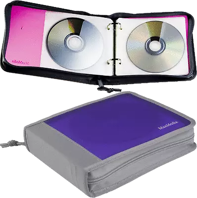 CD DVD Carry Case Disc Storage Holder Wallet Binder Holds 20 DISCS Random Colour • £4.64