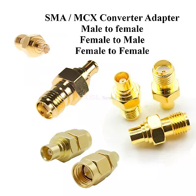 MCX To SMA Adapter LTE WiFi 3g 4g Modem DAB RF Antenna Jack Converter Connector • £2.99