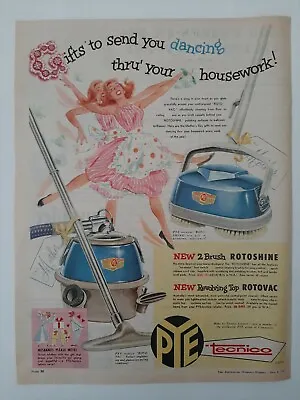 Vintage Australian Advertising 1957 Ad PYE TECNICO VACUUM CLEANER & POLISHER  • $19.95