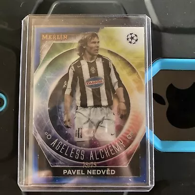 2023 Topps Merlin Soccer  Pavel Nedved Blue 75/75 Ageless Alchemy Juventus • $0.99
