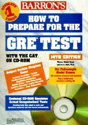 Barrons How To Prepare For The Gre: Graduate Record Examination (Barron - GOOD • $5.89