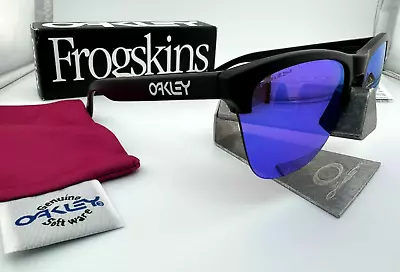 Oakley Frogskins Lite Matte Black W/ Prizm Violet Sunglasses Oo9374-31 New Rare • $150